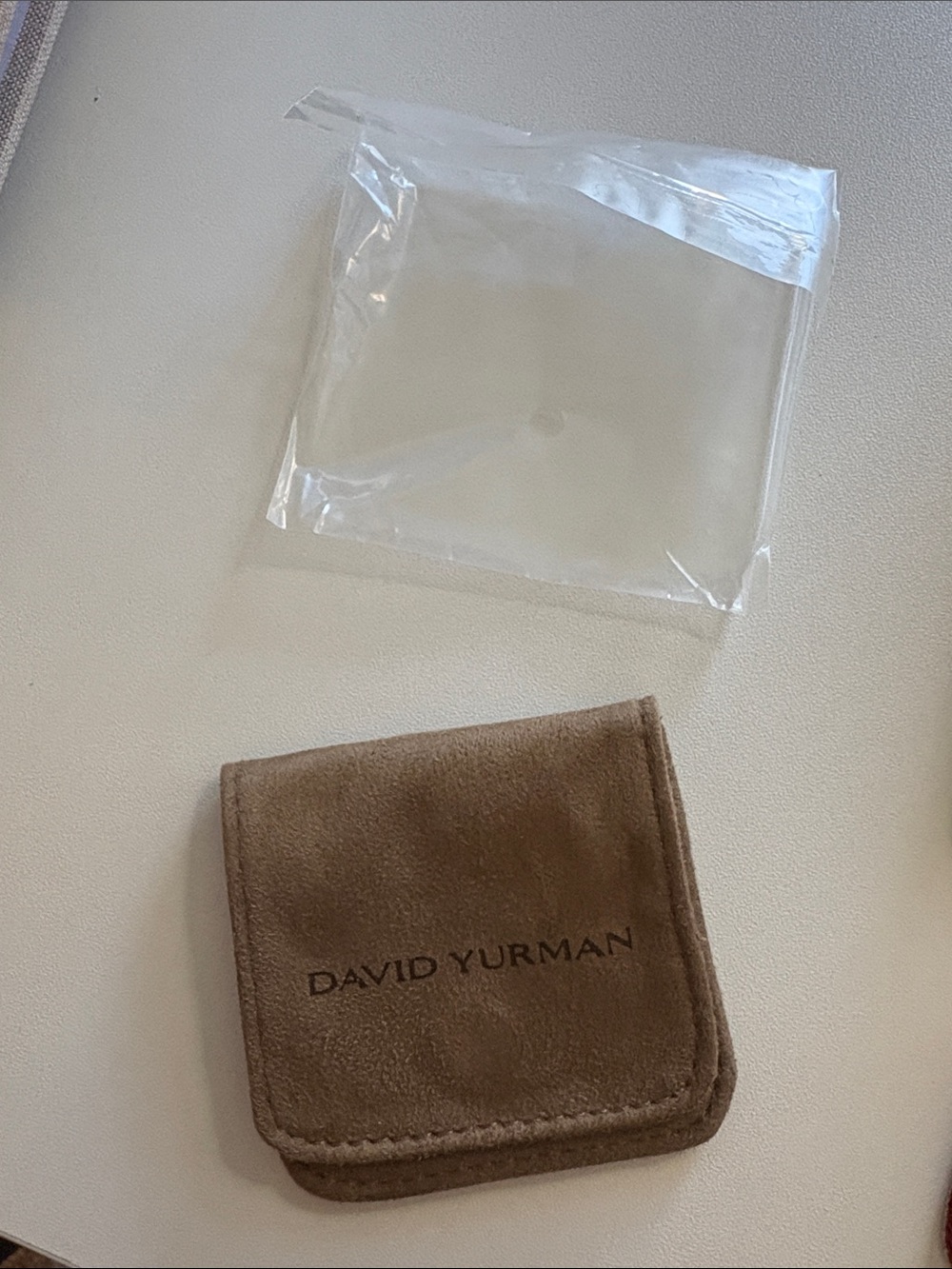 David Yurman Brown Suede Jewelry Pouch